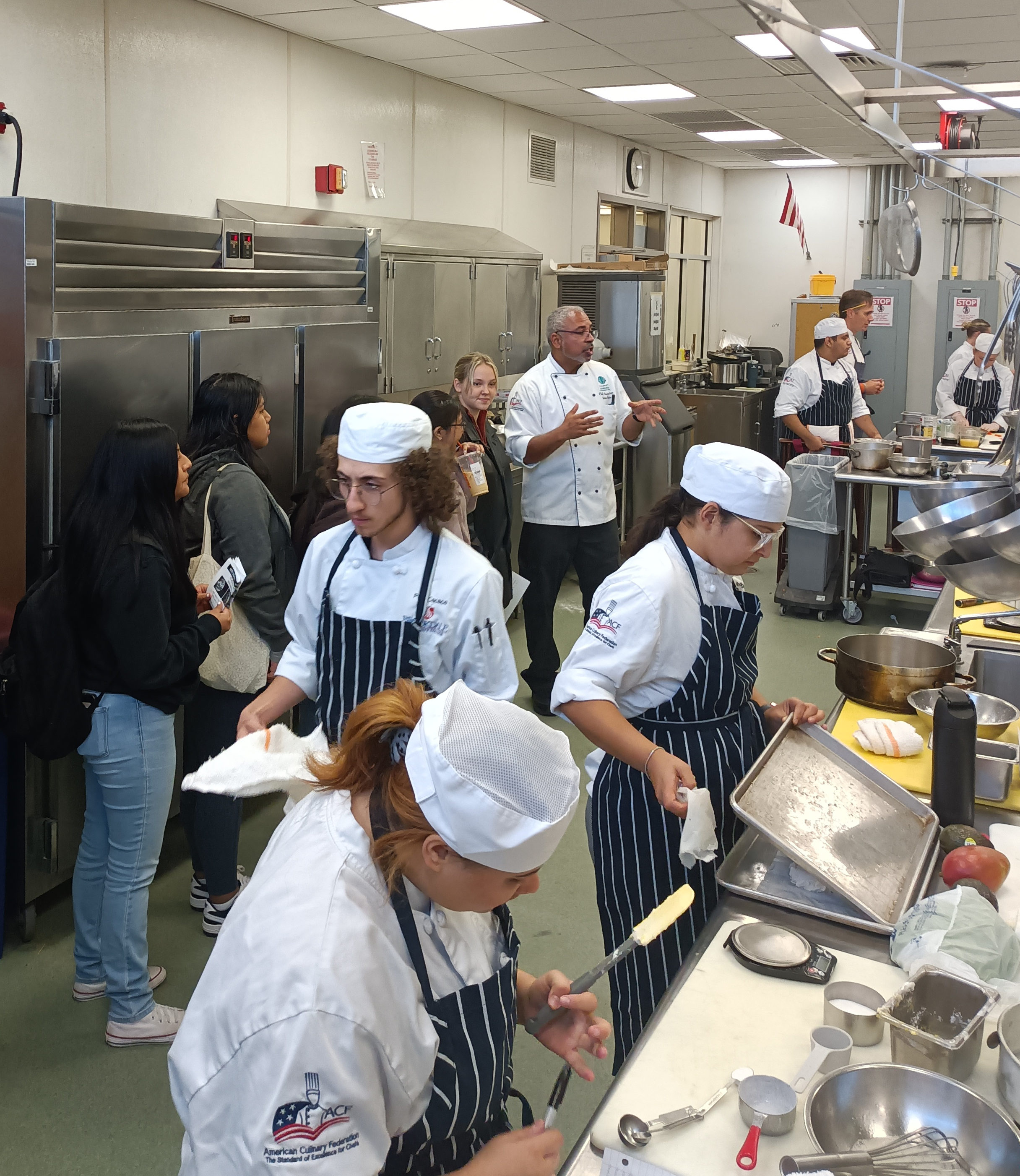 Culinary Interns working hard in the kitchen