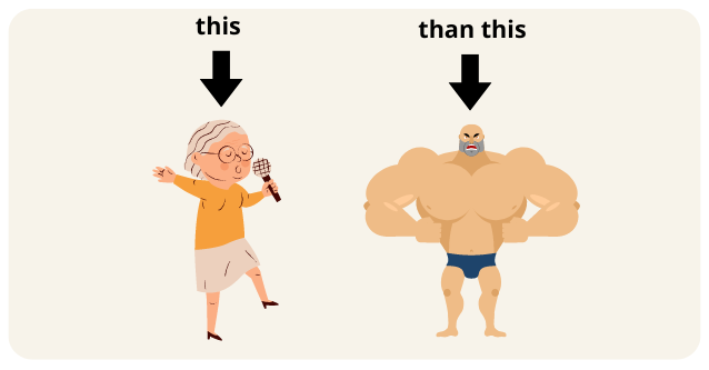 icon of an old lady singing and bodybuilder